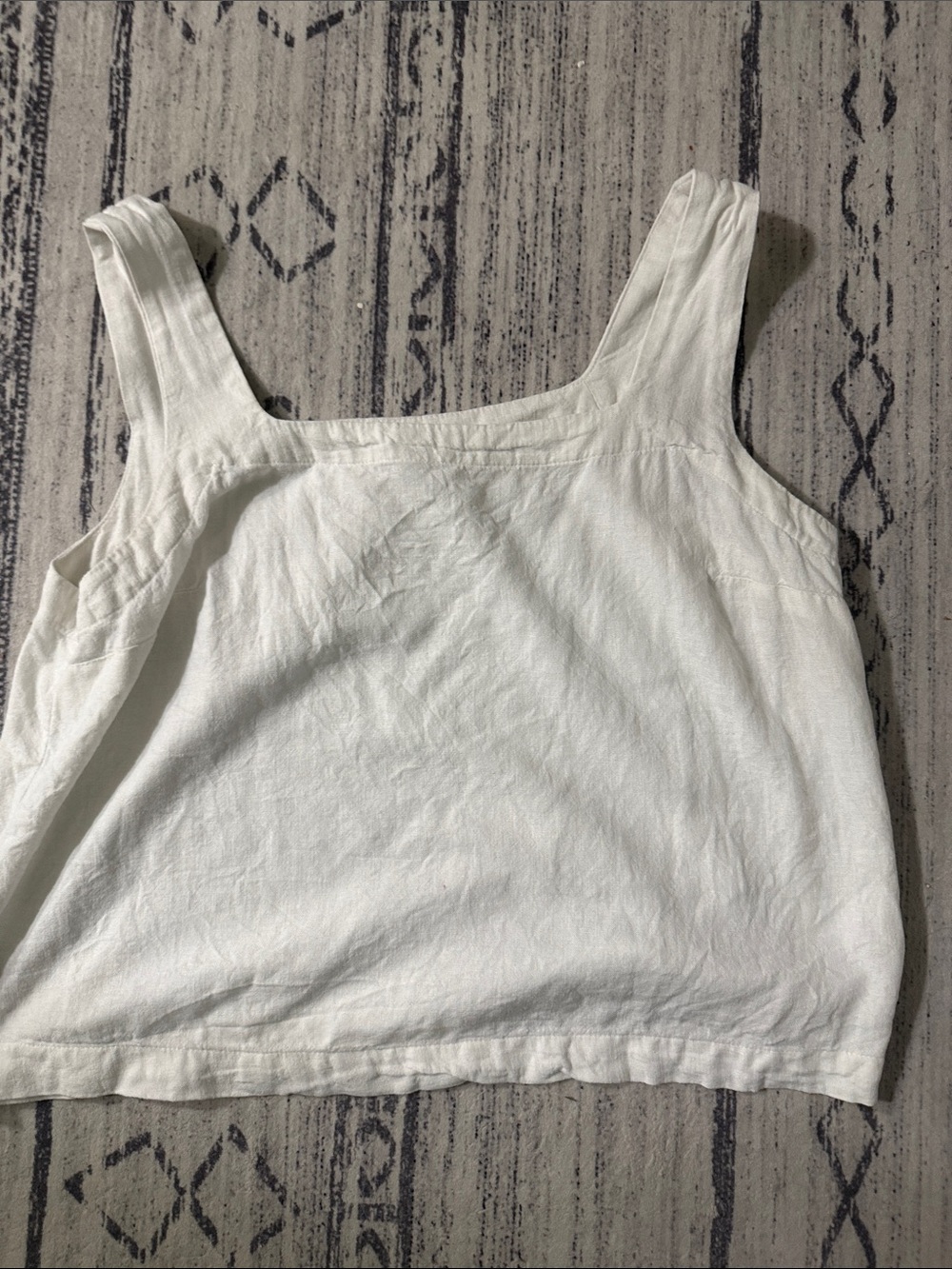 a new day White Square-Neck Tank with Wide Straps